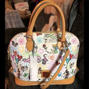 Dooney and Bourke Disney Sketch Zip Satchel